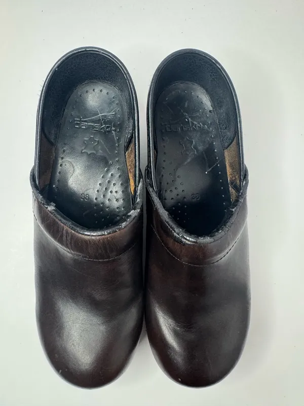 Dansko Brown Leather Professional Clogs Size EU38 - Image 2