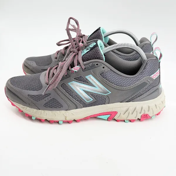 New Balance 412 v3 Womens Trail Running Shoes Grey Pink Teal WTE412H3 Size 9.5 D - Image 4