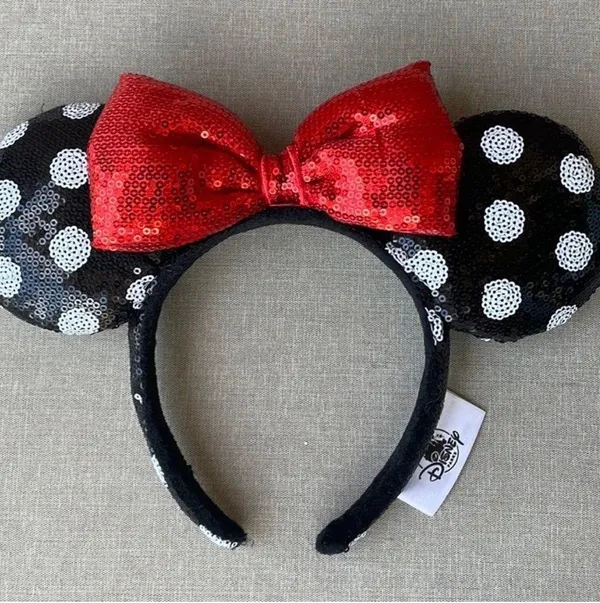 Sequined Disney Minnie Mouse Ears - Image 3
