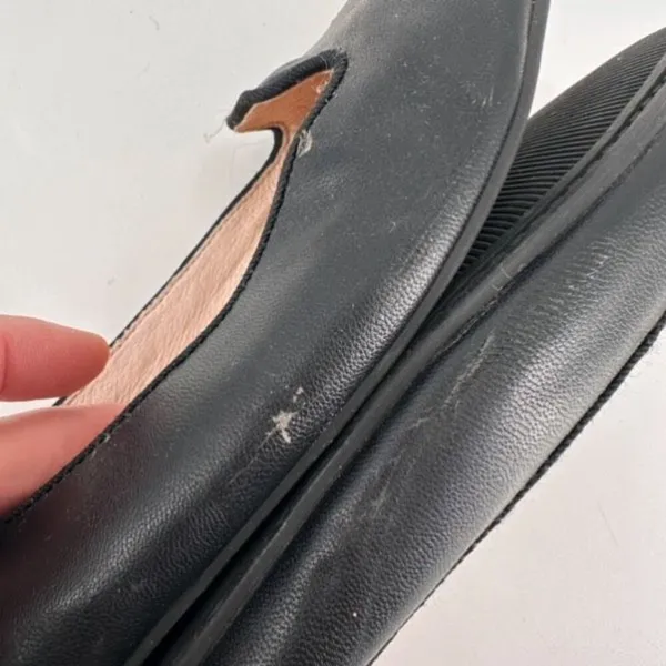 Aldo‎ Women’s Leather Black and Metallic Gold Flats Loafers Size 7.5 - Image 4