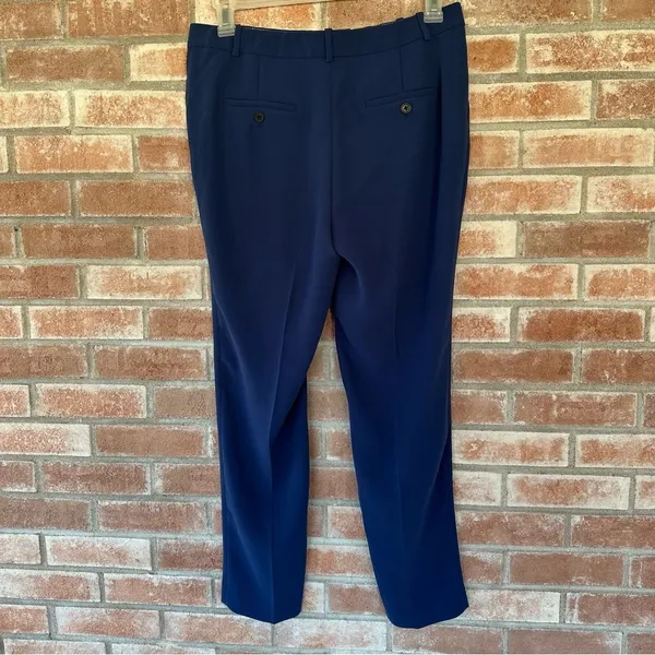 J. Crew Trousers Pants Pleated NEW Women’s 8 Blue Professional Dress Pants - Image 4