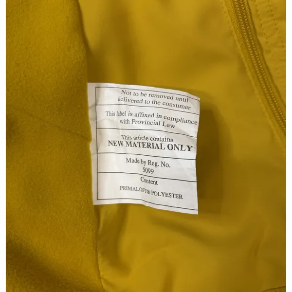 Lululemon Fluff Off Puffer Jacket Yellow Primaloft Hooded Quilted Coat Size 6 - Image 8