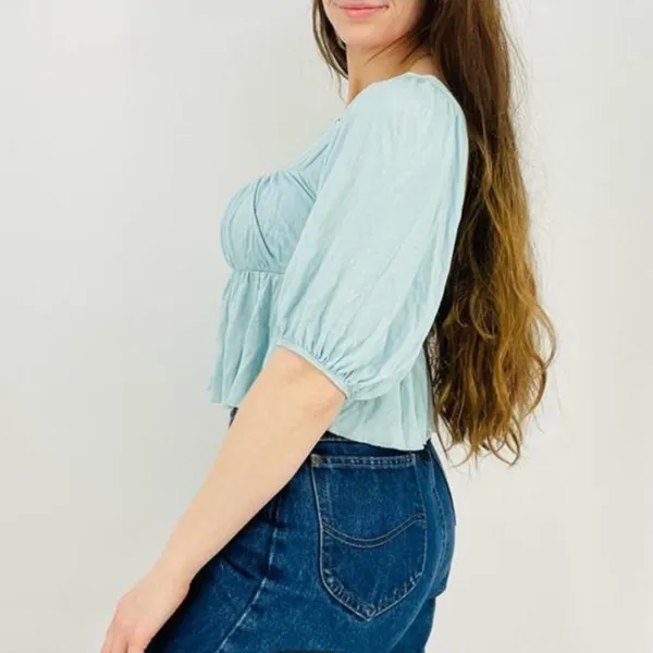 NWOT URBAN OUTFITTERS Light Blue Women's Top - Image 3