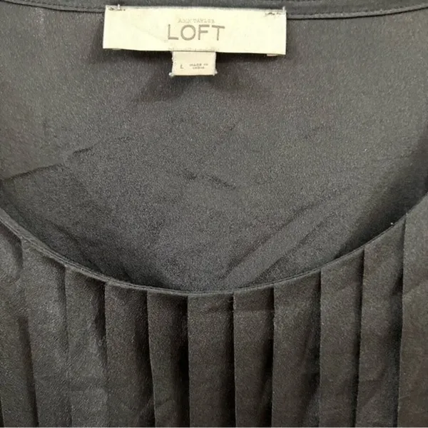 Anne Taylor Loft‎ Black Sleeveless Blouse Sz Large - Image 6