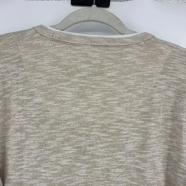 Abercrombie & Fitch Layered Hem Tee Sz S Tan Y2K Minimalist Neutral Clean Girl - Image 8