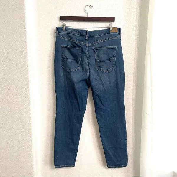 American Eagle Womens Jeans Denim Blue Curvy High Rise Jegging Stretch Size 18 - Image 2