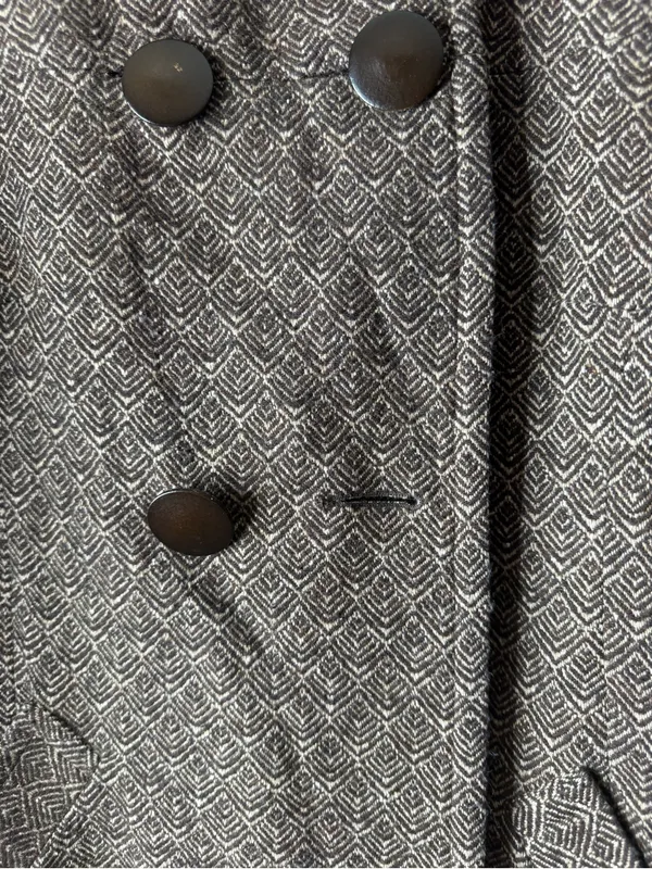 Trina Turk Brown Tweed Double-Breasted Pea Coat size medium - Image 8