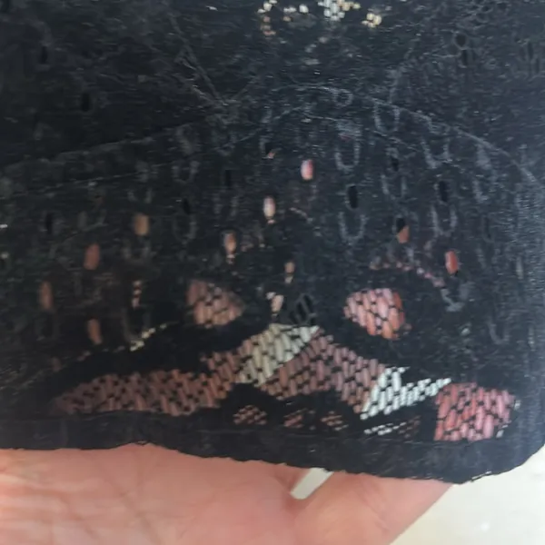 Free People One Black Madonna‎ Flocked Velvet Adella Bralette Size XS - Image 8