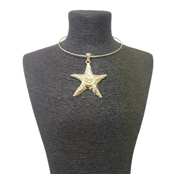 Nordstrom New Bijoux Envie 14K Gold Starfish Beach Statement Necklace - Image 7