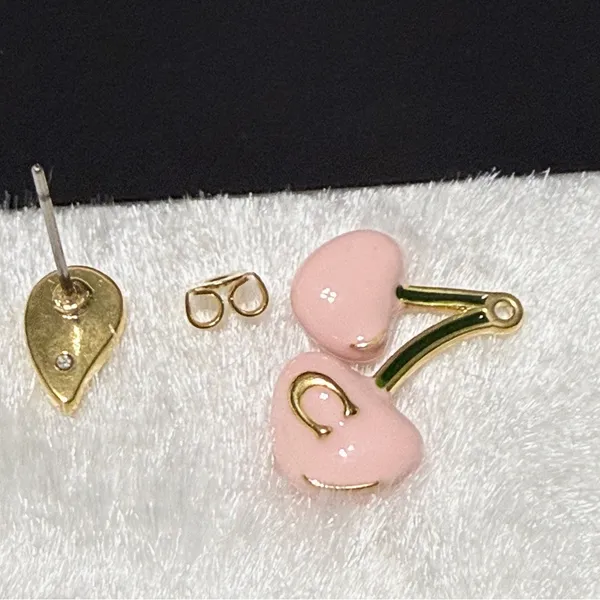 🌸✨Coach Cherry Stud Earrings • Gold/Pink - Image 4