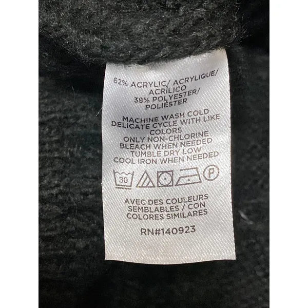 Ann Taylor LOFT Black Cable Knit Long Sleeve Button Down Cardigan Sweater Top S - Image 6