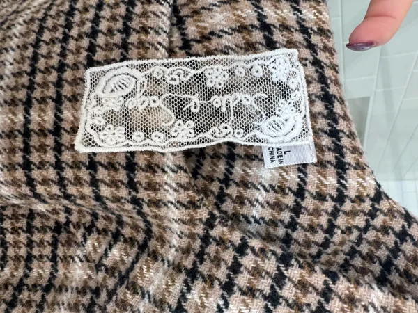 Sadie and Sage Tan Plaid Mini Dress - Image 3