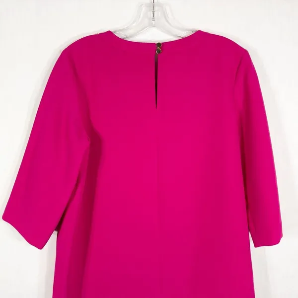 Kate Spade Size‎ 6 Dress Hot Pink Shift Mini Scalloped Crew Lined Keyhole 1352 - Image 7