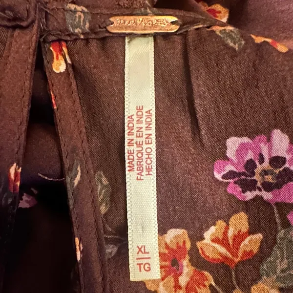 Free People Dainty Lace Retro 90s Butterfly Babe Maxi Dress in Brown Combo XL - Image 12