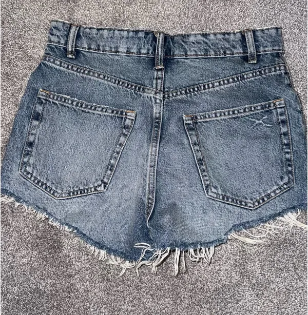 ZARA Jean Shorts High-Waisted Denim - Image 3