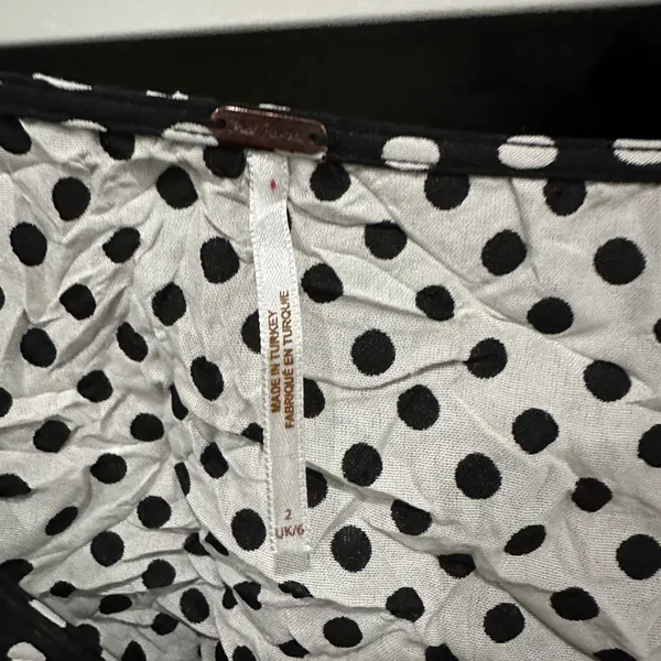 Free People Puff Sleeve Polka Dot Top - Image 5