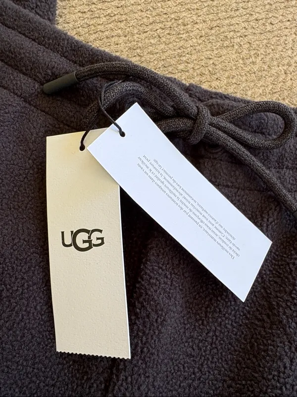NWT UGG Cassady Micro UGGFLUFF Jogger Pants Dark Grey Size XL - Image 7
