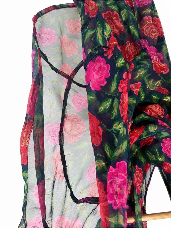 Abercrombie & Fitch XS Sheer Floral Beaded Tank Top whimsigoth beaded ethereal - Image 4