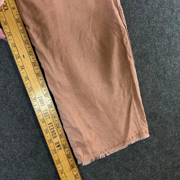 Hei Hei Anthropologie Pink Cargo Pants Wide Leg Frayed Hem Tencel Linen Size 28 - Image 6