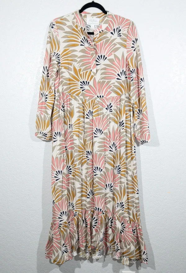 New Mare Mare x Anthropologie Pink Combo Lynda Maxi Dress Size Small - Image 2
