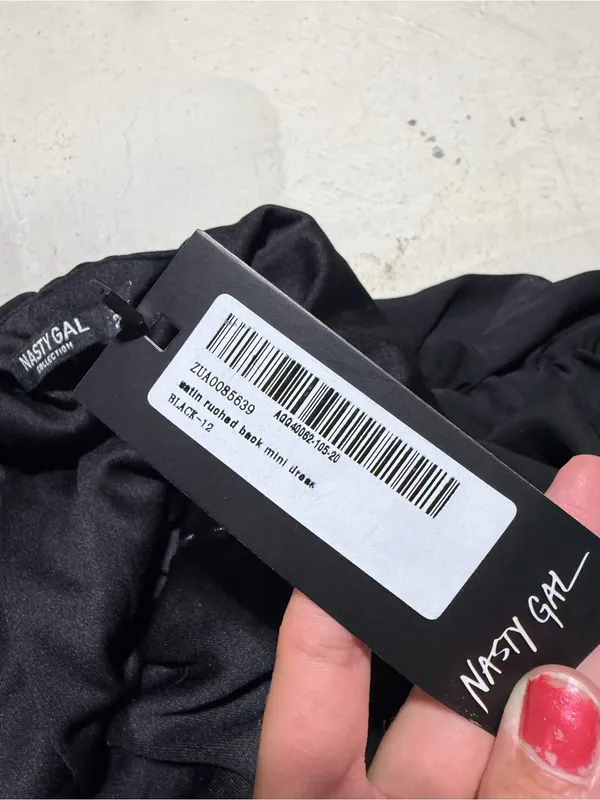 Nastygal NWT Black ruched mini dress 8 - Image 4