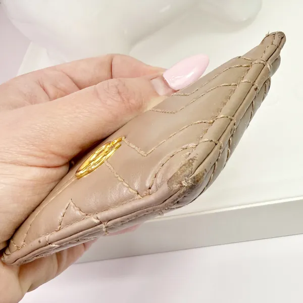 Gucci Marmont GG Chevron Calfskin Leather Card Case - Image 8