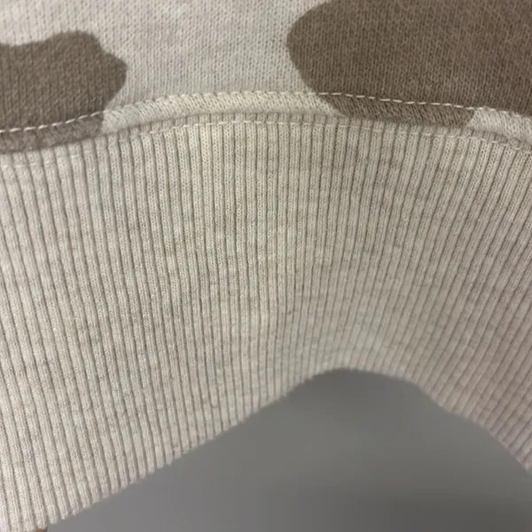 Aerie Tan Camo Crew Neck Mixed Textured Sweatshirt w/ Large Slide Slits- XS - Image 10