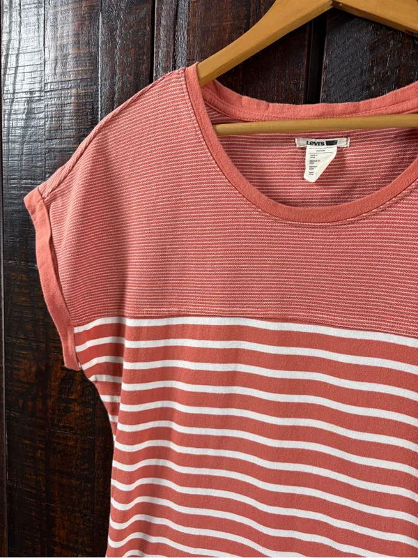Levi’s Striped Casual T-shirt Dress - Image 4