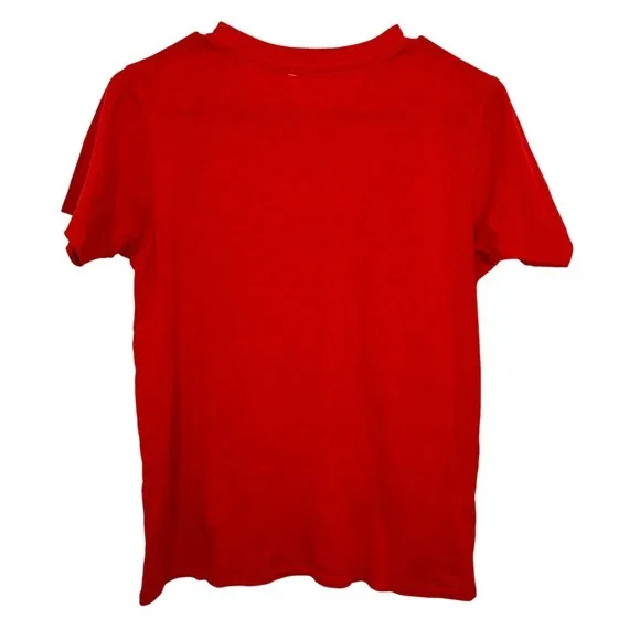 J‎ Crew Bellissima Beautiful Red Pink Cotton Lightweight 100% Cotton T Shirt - Image 2