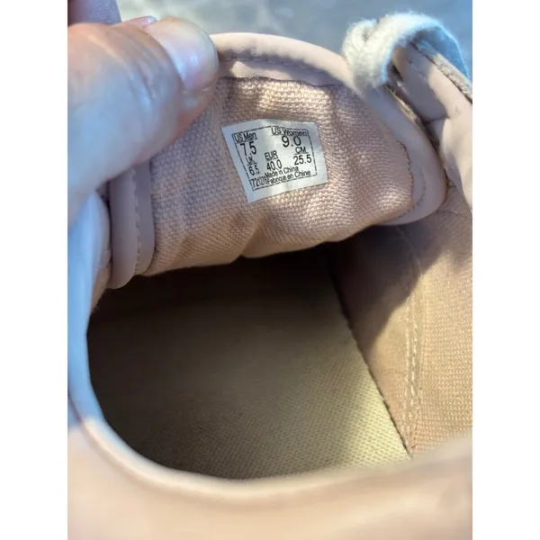 Vans Old Skool Light Pink Leather Ribbed Platform Sneakers Womens 9 Mens 7.5 - Image 7