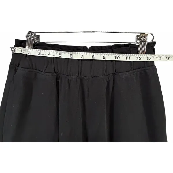 Reserved‎ Flared Sweatpants Size M Black Cotton Jersey Lounge Comfort Athleisure - Image 5