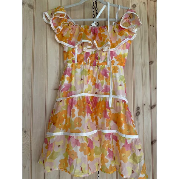 NWT Lulus Cutest Instinct Ivory Floral Halter Cold-Shoulder Mini Dress Resort M - Image 6