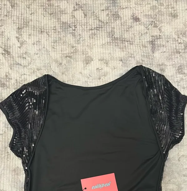 Edikted Open Back Sequin Top - Image 2