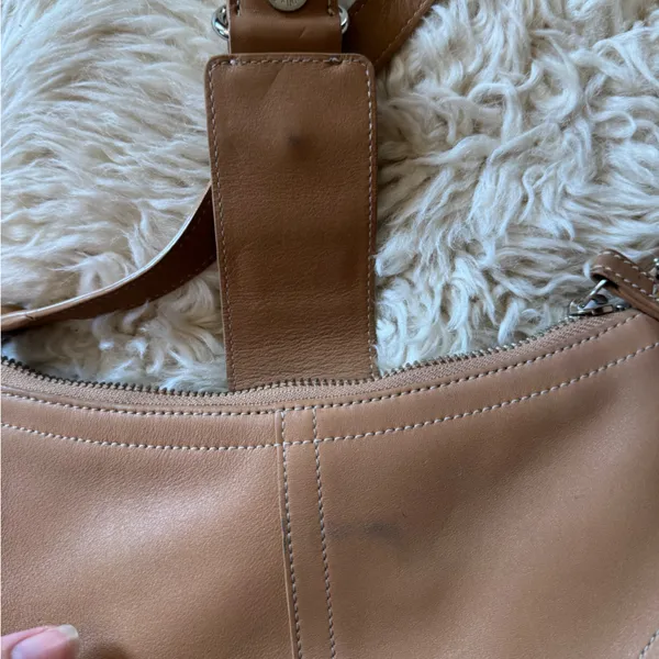 Vtg COACH Hampton camel leather Y2K Demi small shoulder bag 7540 - Image 10