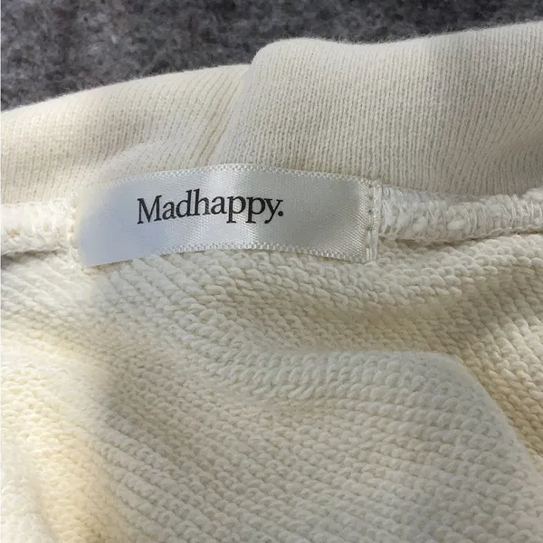 NEW MADHAPPY limited edition ying yang cream hoodie size S‎ - Image 11