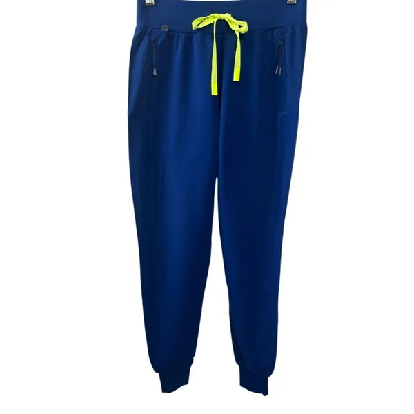 Figs Boston Slim Jogger Scrub Pants in Electric Blue Size XX-Small Tall NWT - Image 2