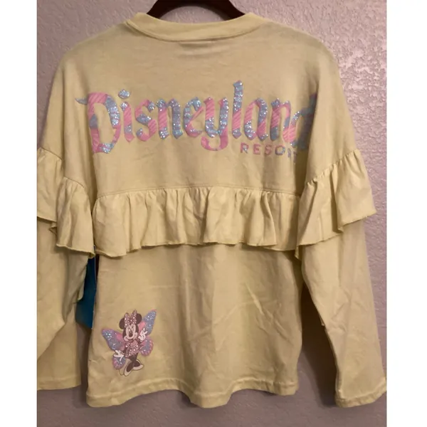 NWT Disney Parks Disneyland Spirit Jersey Yellow Minnie Mouse Butterfly S / M - Image 3