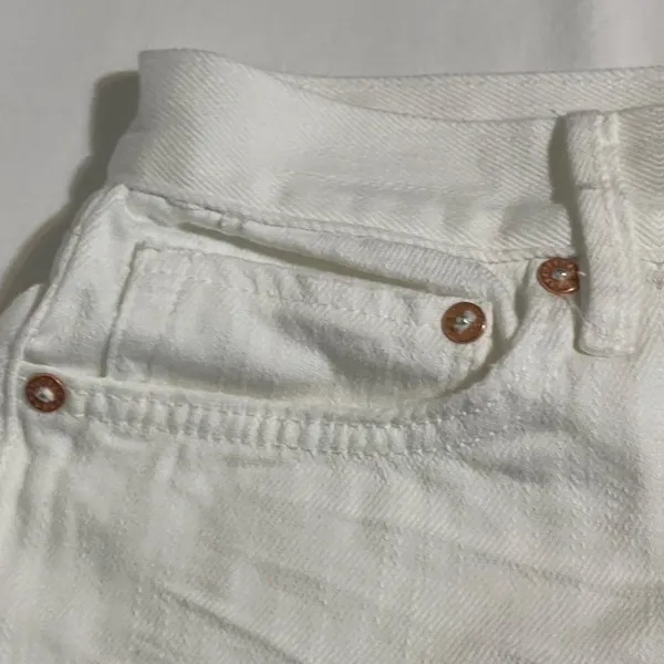Free People Loving Good Vibrations Cutoff Shorts White 24 NWT - Image 7