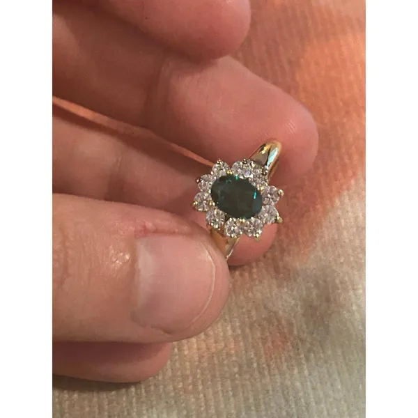 925 sterling silver gold tone ring size 7 Yellow - Image 2