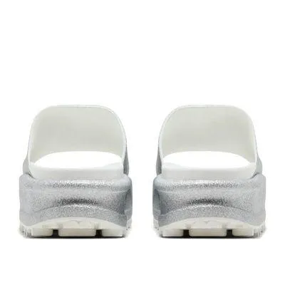Gucci Interlocking G Platform Slide Silver Glitter - Image 2