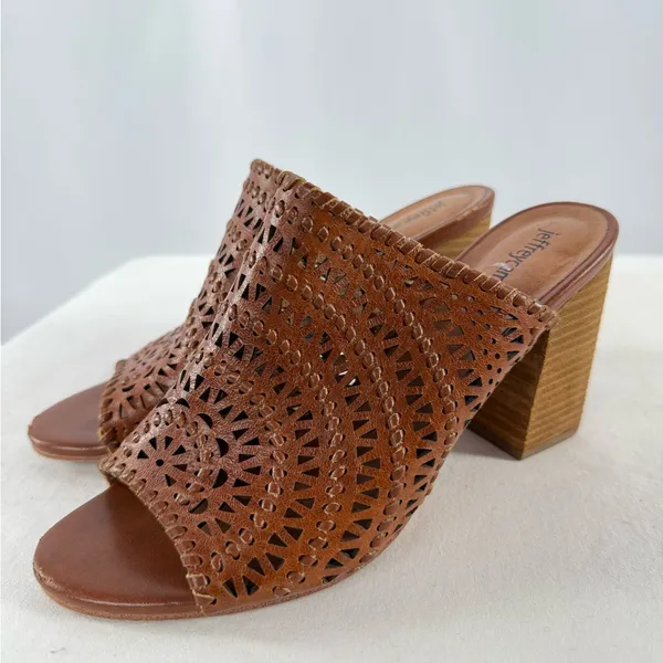 Jeffrey Campbell Kelowna‎ Perforated Mule in Brown Size 9.5 - Image 5