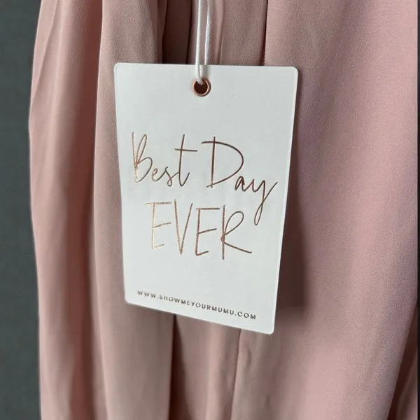 Show Me Your Mumu Jenn Maxi Dress – Neutral Mauve Chiffon Blush– Size XL – NWT - Image 7