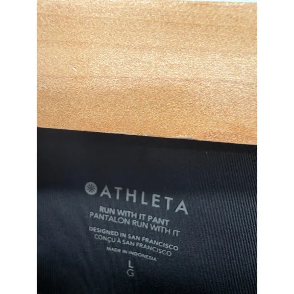 Athleta Run With It Pant Black Active Running Joggers Womens Size Large - Image 6