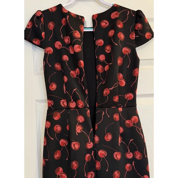 Betsey Johnson Dress Sz 4 Rockabilly Pinup Retro Cherry‎ Print Bombshell 50s 60s - Image 6
