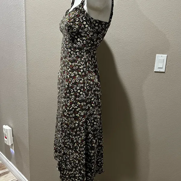 Zara black floral dress - Image 7