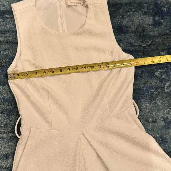 Bishop + Young White Jumpsuit Bridal Honeymoon Elopement Summer Resort Wide Leg - Image 8
