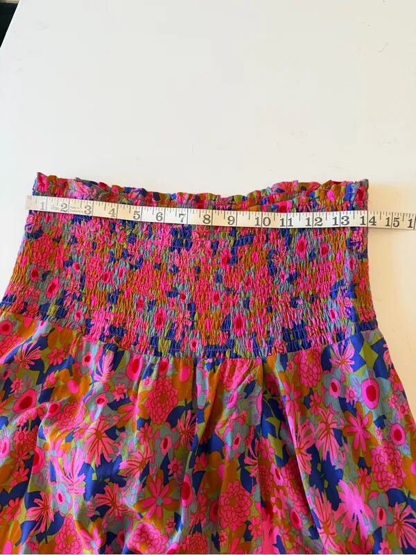 Natural Life convertible maxi skirt, floral print, front surplice slit, flowy XL - Image 4