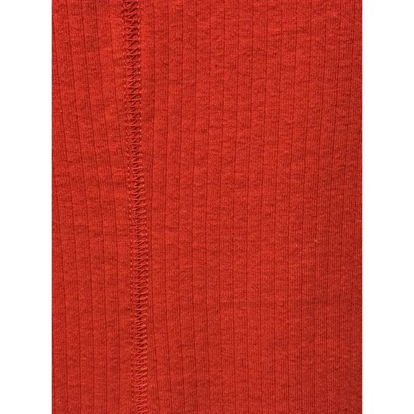 Intimately Free People Womens Red Ribbed Long Sleeve Mock Turtle Neck XL Stretch - Image 10