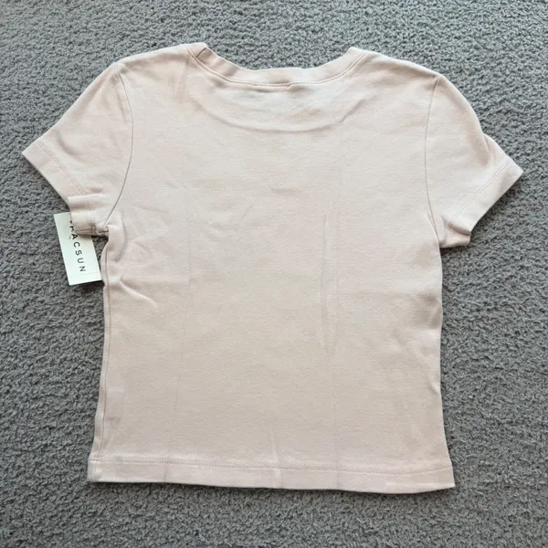 Third Charm PacSun Women Light Pink Star Graphic Baby Tee Shirt Small Crop NWT - Image 2