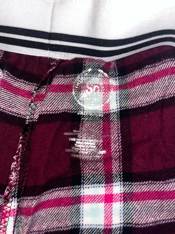 SO pj/lounge plaid bottoms medium with ties Red - Image 2